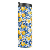 レモンパターントロピカルフルーツパーソナライズされた名 タンブラー (回転右)