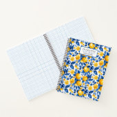 レモンパターントロピカルフルーツパーソナライズされた名 ノートブック (内部)