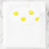 レモンパターンバージョン2 楕円形シール (バッグ)