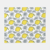 レモンパターンフリースブランケット フリースブランケット (正面(横))