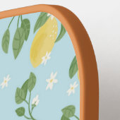 レモンパターンブルーピックボールパドル ピックルボールラケット (左詳細)