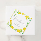 レモンパターンベビーシャワーありがとうメッセージカード フェイバータグ (インサイチュ)