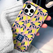レモンパターンモノグラム iPhoneケース