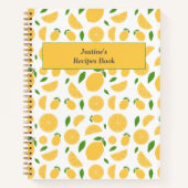レモンパターンレシピ ノートブック (正面)
