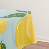 レモンパターンレトロフルーツイエローオングリーン テーブルクロス (インサイチュ)