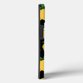 レモンパターンレトロフルーツイエローオンブラック Case-Mate iPhoneケース (裏面 / 右)