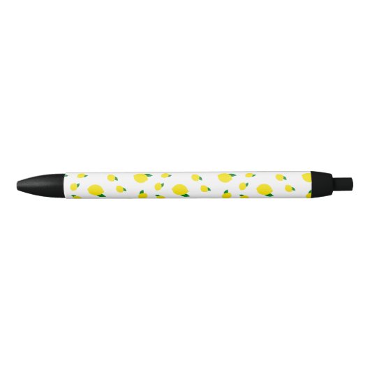 レモンパターン印刷 黒ボールペン (正面)