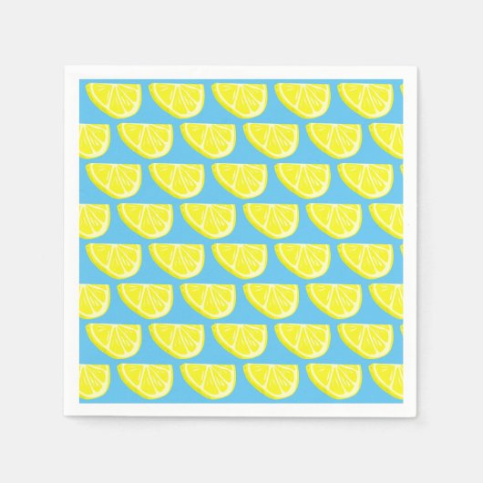 レモンパターン紙プレート スタンダードカクテルナプキン (正面)
