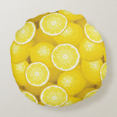 レモンパターン2 ラウンドクッション (裏面)