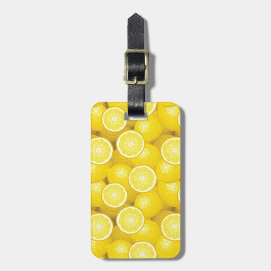 レモンパターン2 ラゲッジタグ (正面縦)