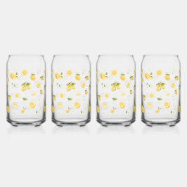 レモンパターン ガラス缶