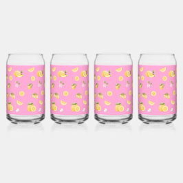 レモンパターン ガラス缶