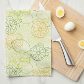 レモンパターン キッチンタオル (四つ折り)