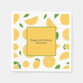 レモンパターン スタンダードカクテルナプキン (正面)