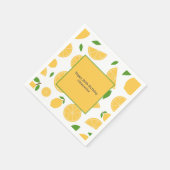 レモンパターン スタンダードカクテルナプキン (角)