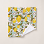 レモンパターン バスタオルセット (ウォッシュタオル)