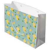 レモンパターン ラージペーパーバッグ (裏面アングル)