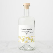 レモンパターン リキュールボトルラベル (正面)