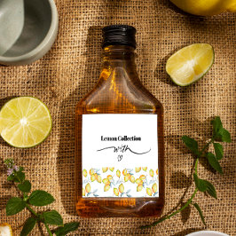 レモンパターン リキュールボトルラベル