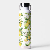 レモンパターン，レモンの花離れ,柑橘類 ウォーターボトル (正面)