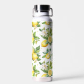 レモンパターン，レモンの花離れ,柑橘類 ウォーターボトル (背面)