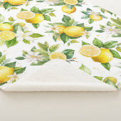 レモンパターン，レモンの花離れ,柑橘類 シェルパブランケット (3/4)