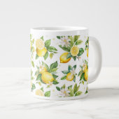 レモンパターン,レモンの花離れ,柑橘類 ジャンボコーヒーマグカップ (正面右)