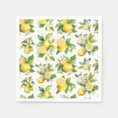 レモンパターン,レモンの花離れ,柑橘類 スタンダードカクテルナプキン (正面)
