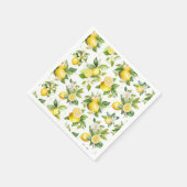 レモンパターン,レモンの花離れ,柑橘類 スタンダードカクテルナプキン (角)