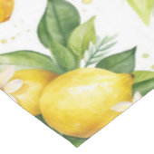 レモンパターン，レモンの花離れ,柑橘類 テーブルクロス (アングル)