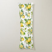 レモンパターン,レモンの花離れ,柑橘類 ボディピロー (正面縦)