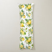 レモンパターン,レモンの花離れ,柑橘類 ボディピロー (裏面 (縦))