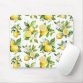 レモンパターン，レモンの花離れ,柑橘類 マウスパッド (マウス)