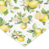 レモンパターン,レモンの花離れ,柑橘類 ミディアムテーブルランナー (コーナー)