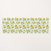 レモンパターン，レモンの花離れ,柑橘類 ヨガマット (正面(横))