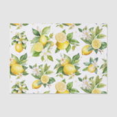 レモンパターン，レモンの花離れ,柑橘類 薄葉紙 (正面)