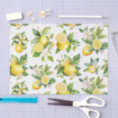 レモンパターン，レモンの花離れ,柑橘類 薄葉紙 (クラフト)
