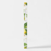 レモンパターン,レモンの花離れ,柑橘類 iPhoneケース (左側面)