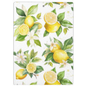 レモンパターン,レモンフラワー離れズ,お名前 クリップボード (裏面)