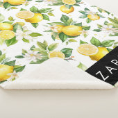 レモンパターン，レモンフラワー離れズ，お名前 シェルパブランケット (3/4)