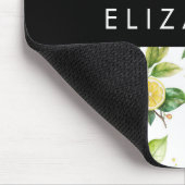 レモンパターン，レモンフラワー離れズ，お名前 マウスパッド (コーナー)