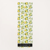 レモンパターン，レモンフラワー離れズ，お名前 ヨガマット (正面)