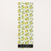 レモンパターン，レモンフラワー離れズ，お名前 ヨガマット (裏面)