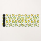 レモンパターン，レモンフラワー離れズ，お名前 ヨガマット (正面(横))