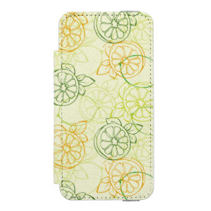 レモンパターン iPhone SE/5/5sウォレットケース