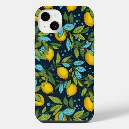 レモンパターン iPhoneケース (裏面)