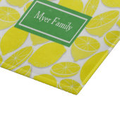 レモンパーソナライズされたガラス切削板 カッティングボード (角)