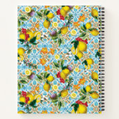 レモンパーソナライズされたベーキングレシピモノグラムの ノートブック (裏面)