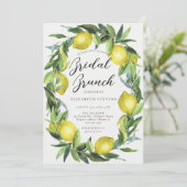 レモンパーティーイエローグリーンブライトシックブライダルシャワー 招待状 (スタンド正面)