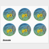 レモンパールおもしろいマンガはカードなどを保存 ラウンドシール (シート)